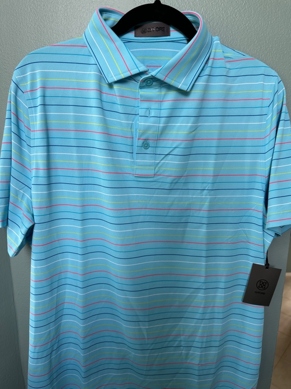 G/FORE Multi-Stripe Tech Piqué Performance Polo L